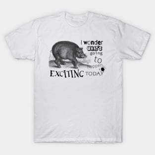 Wild Boar a Wildlife Animal Illustration with Inspirational Quote T-Shirt